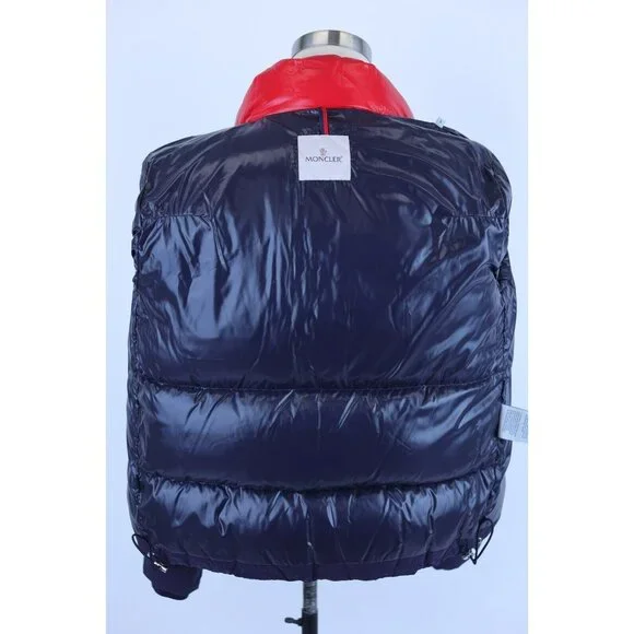 $1,940 Moncler Konic Contrast-Panel Quilted-Down Coat SZ 1/S NEW